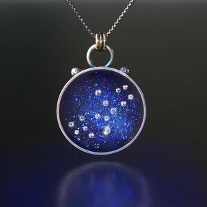 Collar Constellation Virgo - Collar de mapa de estrellas Virgo de plata esterlina, collar de horóscopo del zodiaco por Jackie Taylor Designs