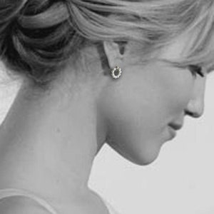 Pearl Hoop Post Earrings