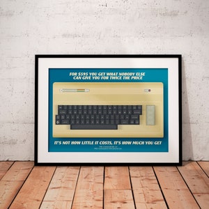 Commodore 64 poster, retro gaming print, Gameboy decor, Amiga wall art