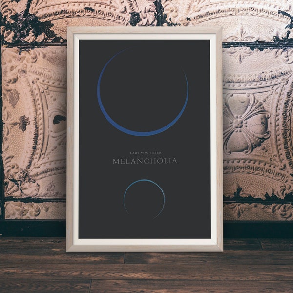 Melancholia, Kirsten Dunst, Charlotte Gainsbourg, Lars von Trier, minimalist movie poster