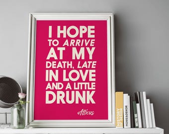 Poesia Atticus, poesia sulla vita: Spero di arrivare tardi alla morte, innamorato e un po' ubriaco