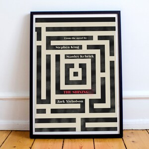 El cartel brillante, Stephen King, Stanley Kubrick, libro de terror, impresión de película alternativa