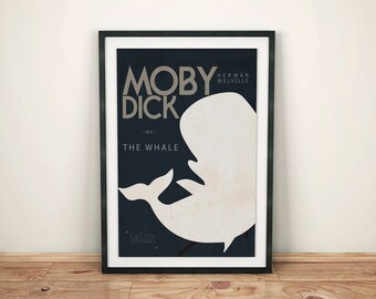 Moby Dick, Herman Melville, Buchcover, der Wal