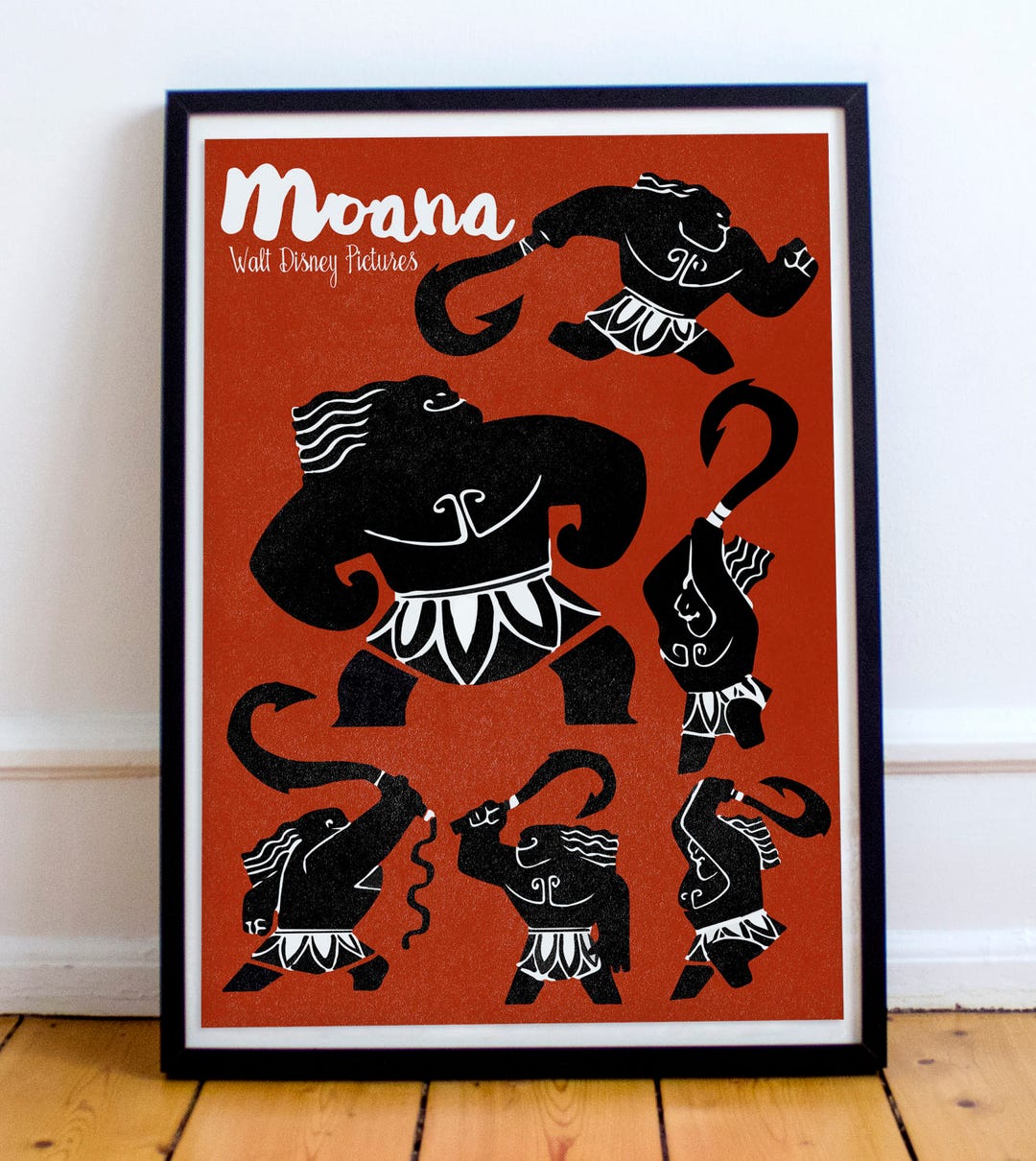 Moana, Walt Disney, Minimal Movie Poster on Museum Paper, Fine Art ...
