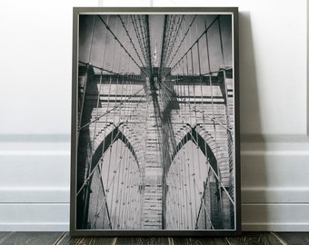 Brooklyn Bridge, New York prints, architecture poster, NYC wall art