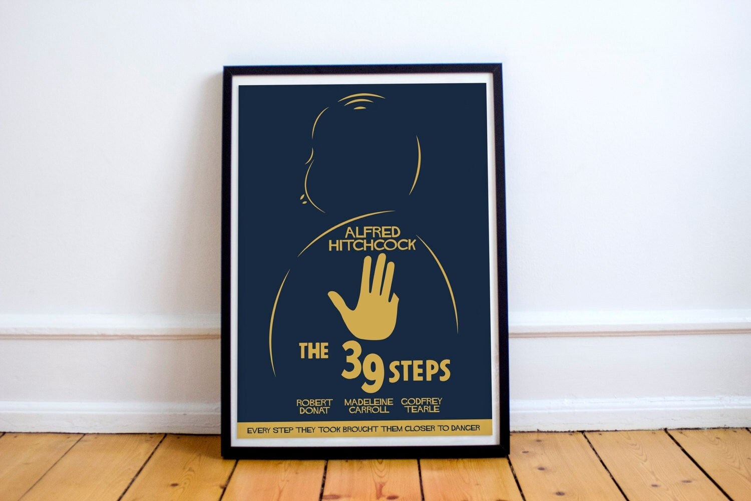 Die 39 Stufen, Alfred Hitchcock, englisches Filmplakat, britisch