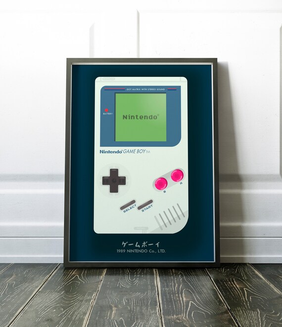 Nintendo Game Boy poster retro gameconsole Gameboy print
