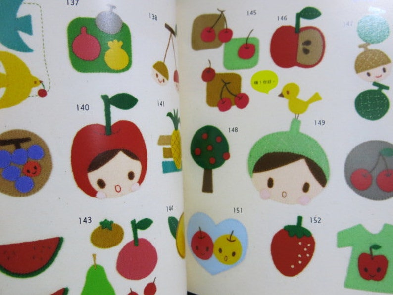 Felt Applique pattern set Craft Book Simple and patchwork 278 patterns
