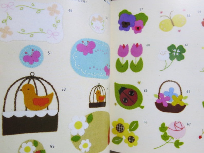 Felt Applique pattern set Craft Book Simple and patchwork 278 patterns