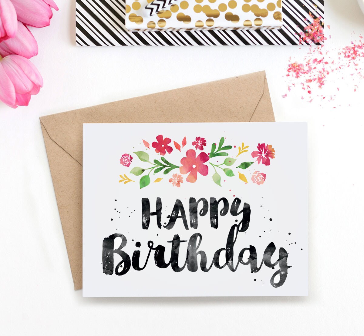 printable birthday card for her happy birthday card cute etsy australia
