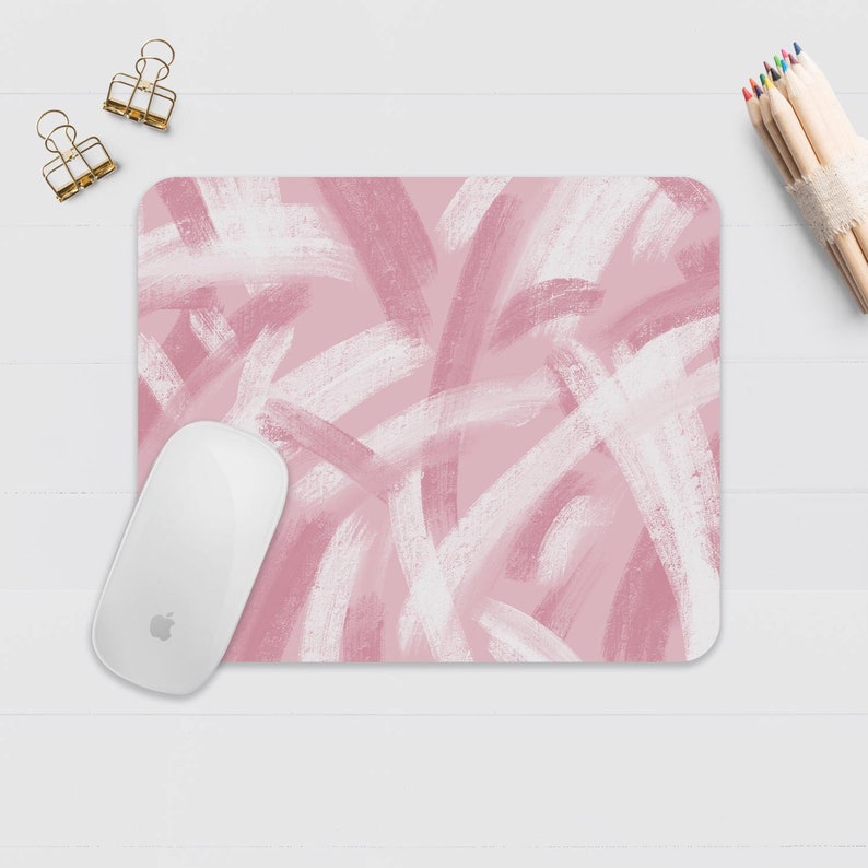 Blush Pink Mousepad Desk Accessories Office