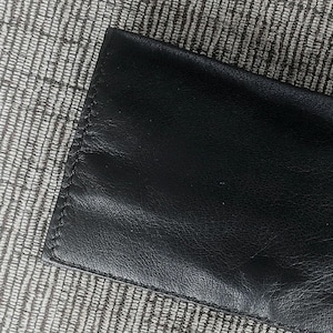 Tobacco Pouch leather made in italy, black and western vintage bag, tabacco pochette image 2
