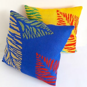 Pdf cross stitch pattern, pillowcase pop art blue, sampler modern cross stitch pdf downloadable, counted cross stitch embroidery