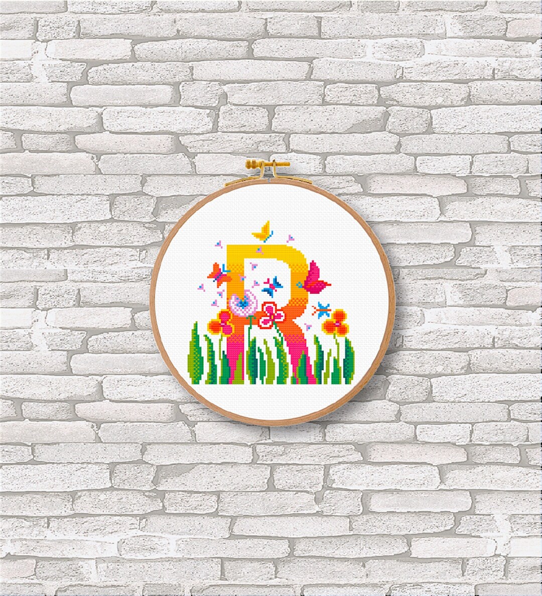 Letter R Pdf Pattern, Funny Cross Stitch, Baby Room Letter, Cross ...