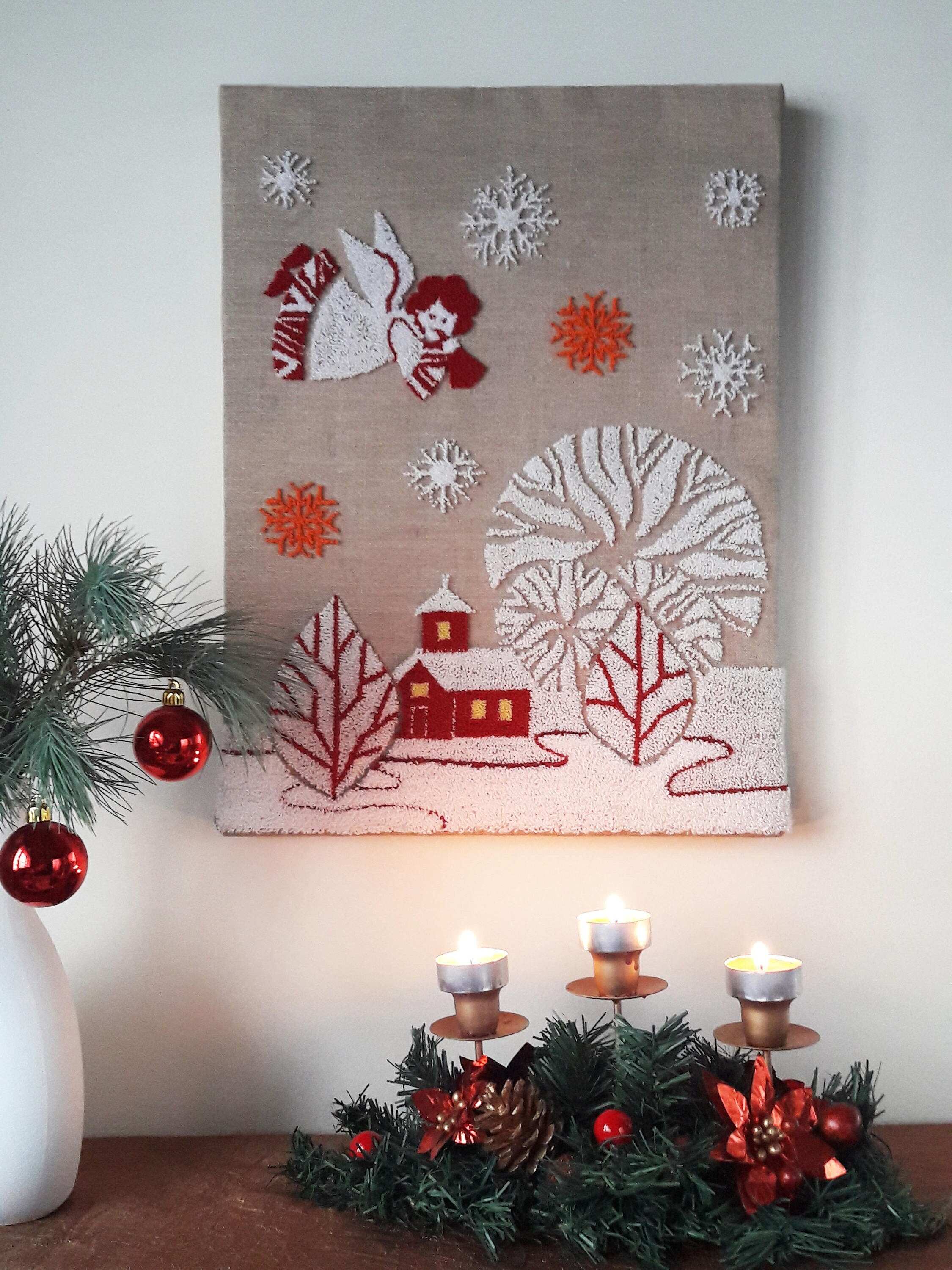 Pdf Punch Needle Christmas Modern Pattern Embroidery Design Punch ...