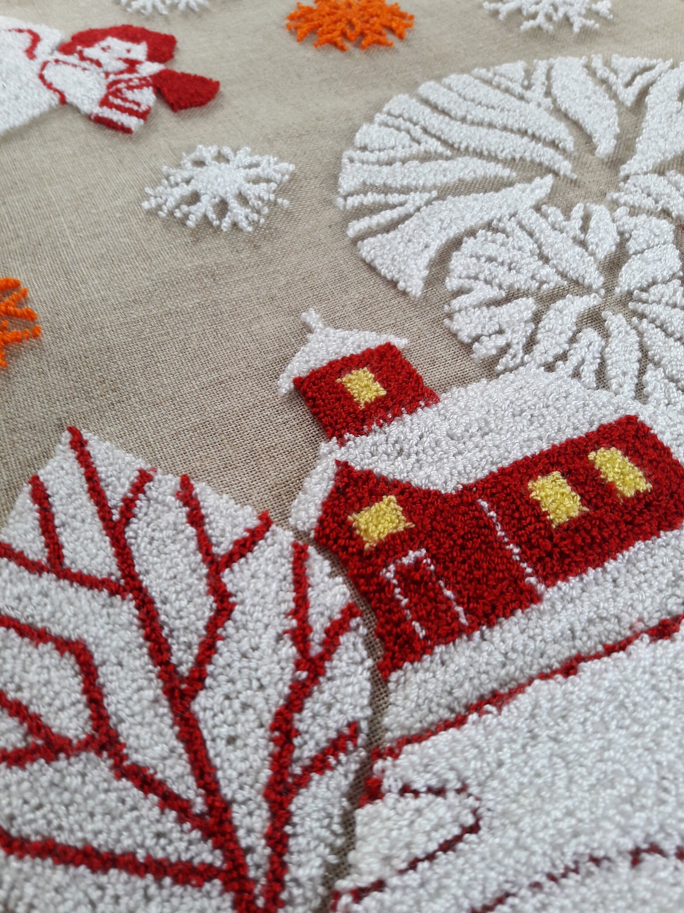 Pdf Punch Needle Christmas Modern Pattern Embroidery Design Punch ...