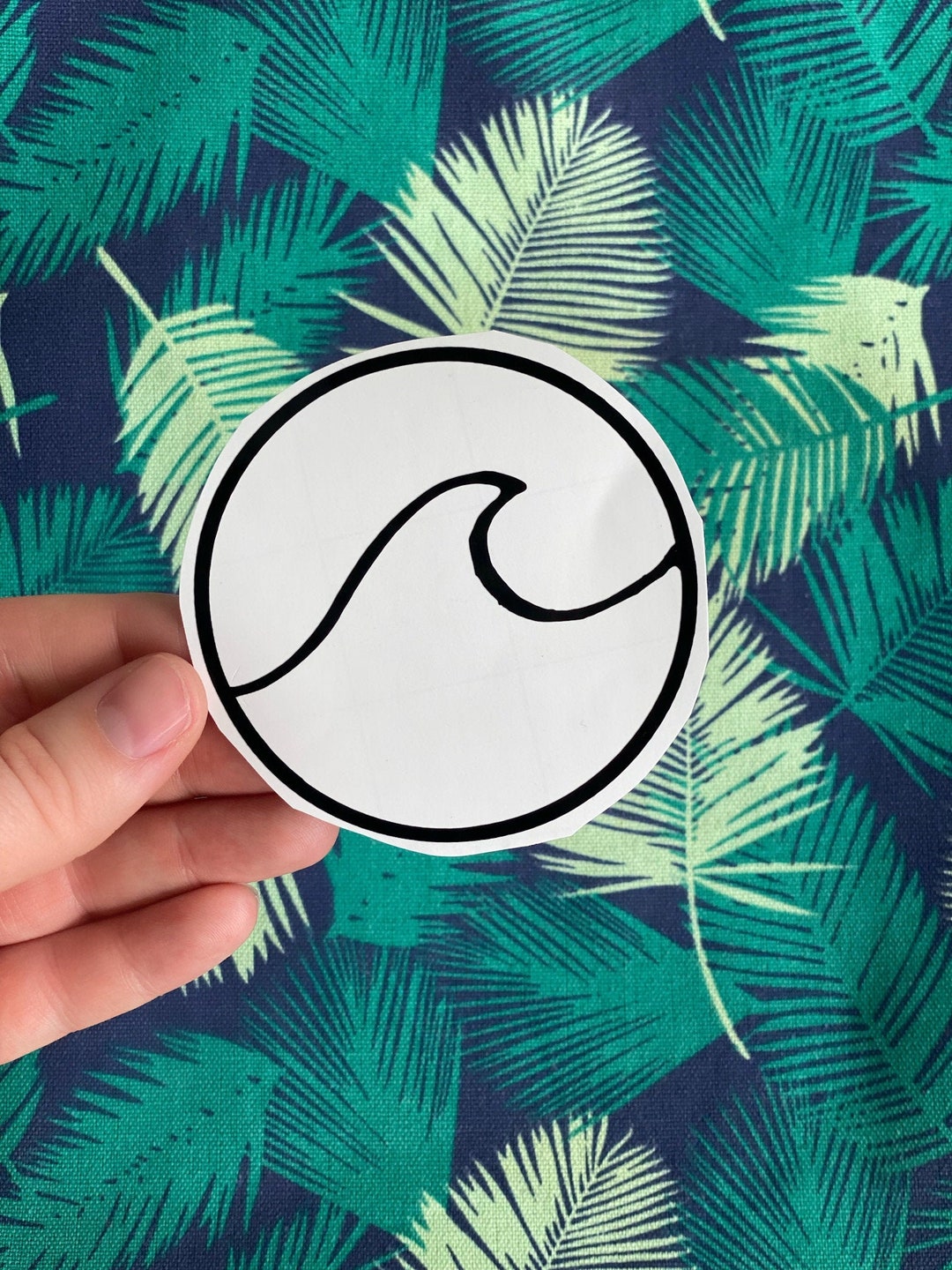 Wave Logo Sticker Simple Wave Decal, Sticker, Bumper Sticker for Car, Windows or Cups ...