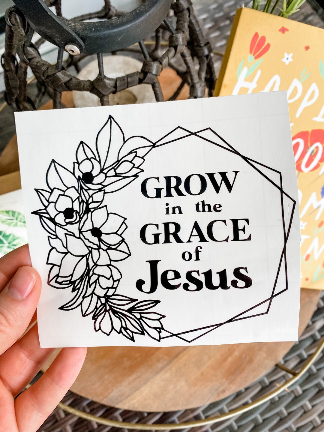 Grow in the Grace of Jesus Decal Sticker! Christian Sticker and Decal ...