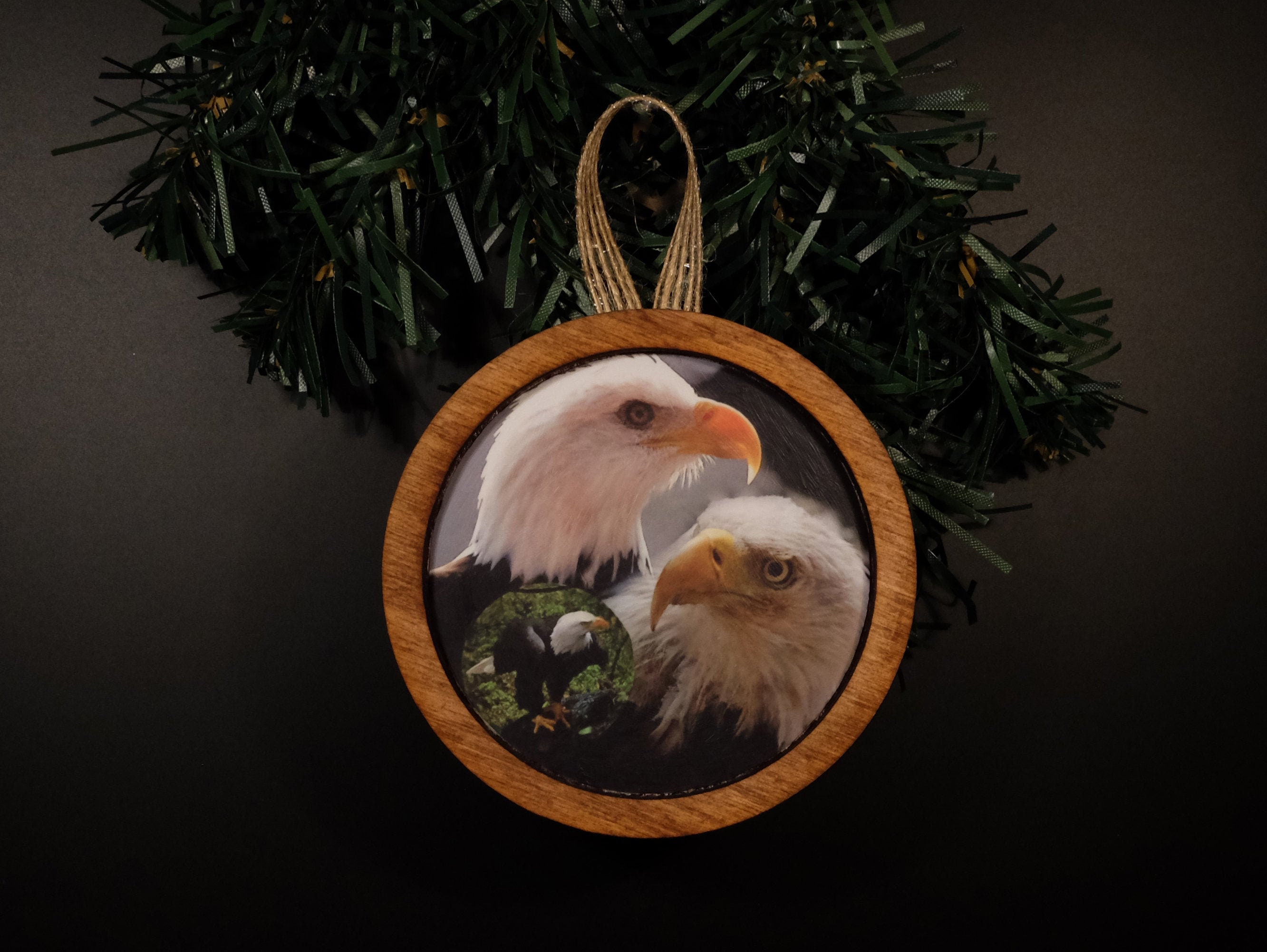 BALD EAGLE Ornament 3 Wood Photo Art Ornament /unique Etsy