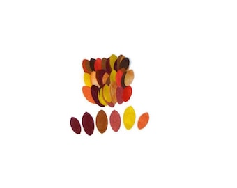 Precut felt fall leaves leaf embellishment sewing supplies 60 count