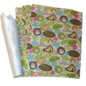 Patterned felt monkey print 9x12 square 5 pieces