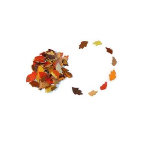 Premade cut autumn felt leaves for scrapbooking leaf embellishment 200 count