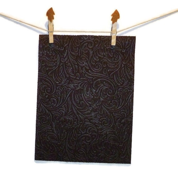 Embossed embossed felt embossed fabric brown felt fancy Etsy
