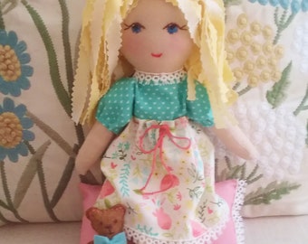 PDF Bedtime Rag Doll Sewing Pattern