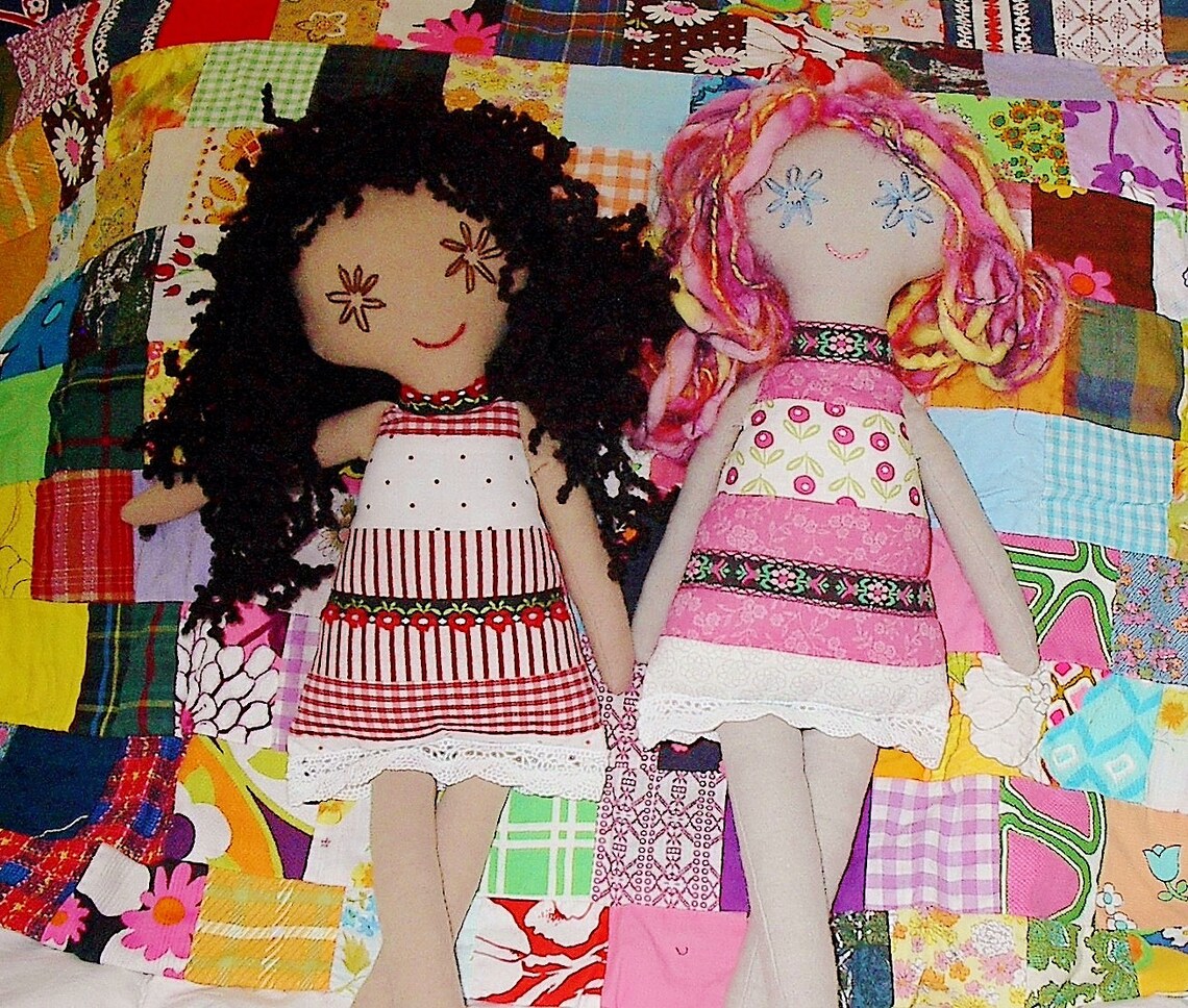 Patchwork Doll Sewing Pattern (PDF) - Etsy