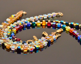 Swarovski Crystal & Gold Simplicity Bracelet