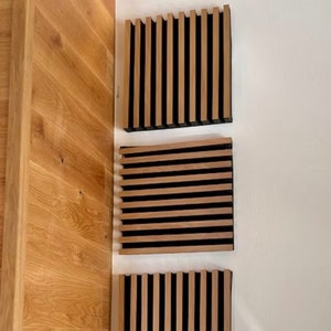Vertical wood slat wall panels fluted wall panels acoustic decorative panel sound absorption sound diffusion accent wall panels