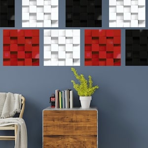 Acoustic fluted wall panels, 3d wall panels, wood acoustic foam, sound absorber and diffuser, sound panel for studio, home cinema panel