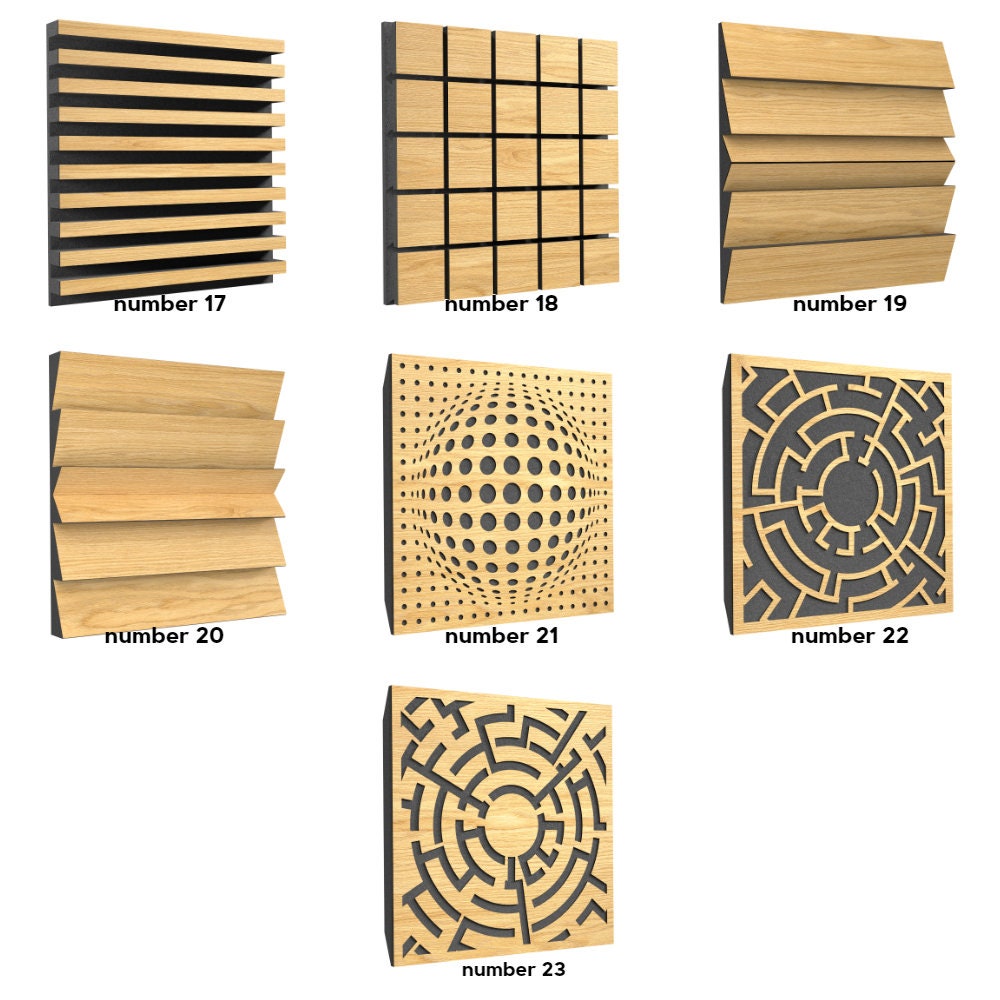Acoustic Panel for Sound Absorption and Sound Diffusion Ecosound  Absorption-diffus Ecotone Panel 