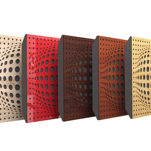 Acoustic panel for sound absorption sound panels 3d wall diffuser