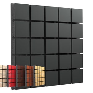 Wandkleden akoestisch decoratief paneel geluidsabsorberend wanddecor geluiddichte muur hout akoestische behandeling geluidsabsorptie