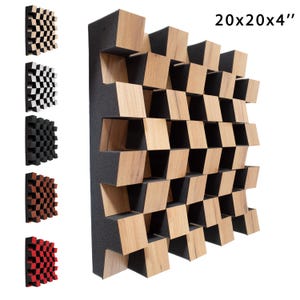 Panneaux insonorisés, panneaux acoustiques, panneau absorbant, bass trap, diffuseur de son, panneaux acoustiques, panneau mural acoustique 20 x 20 x 4 po.