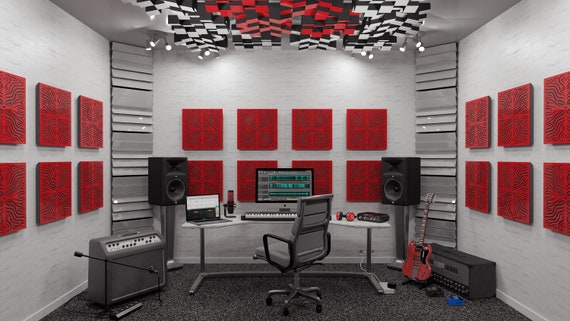 Paneles acústicos hexagonales Paneles de pared insonorizados Panel de  absorción de insonorización Compatible con estudio de grabación