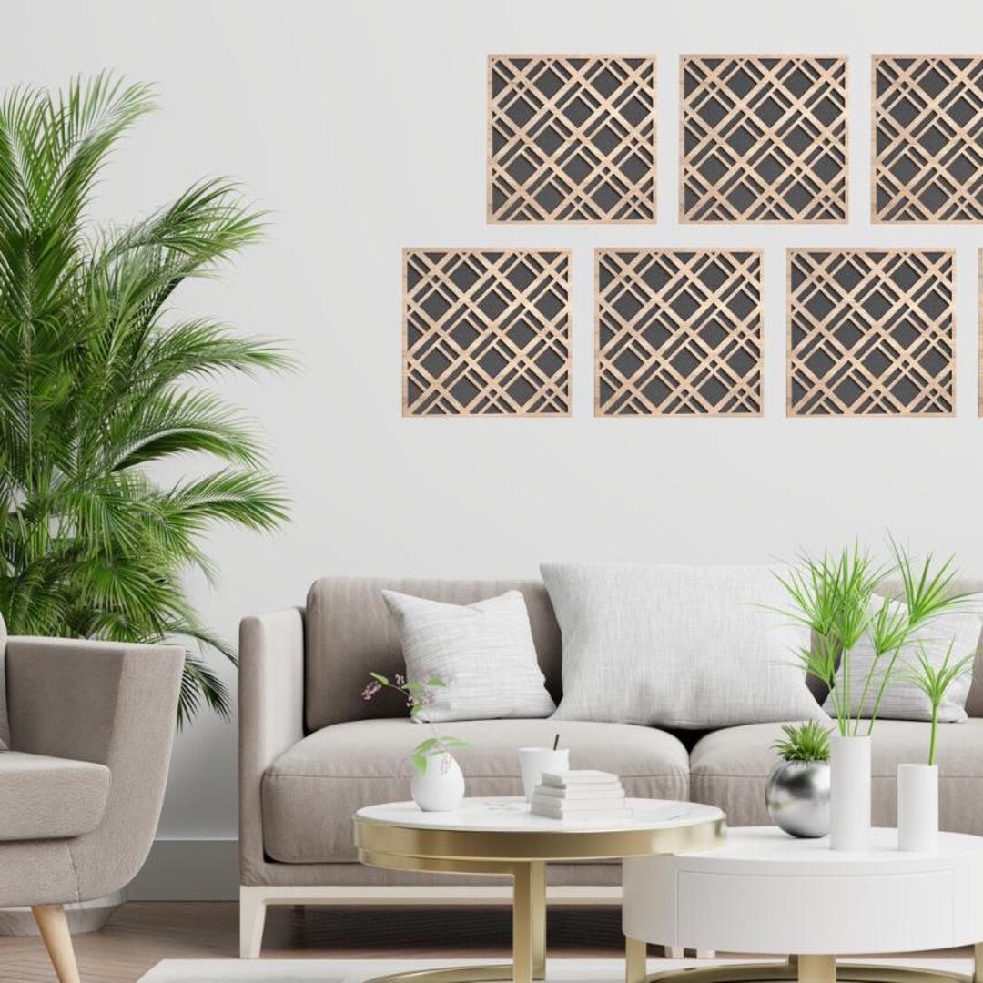 Acoustic Sound Panel - Wood Wall Diffuser Panels - Etsy