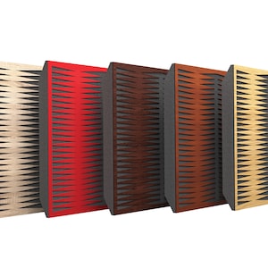 Akoestisch paneel voor geluidsabsorptie: houten minipanelen, 3D-muurdiffusorpaneel, geluiddichte akoestische lamellen