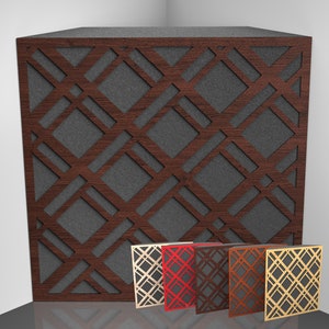 Acoustic decorative corner bass trap Setka-takes away the echo, removes reverberation 19.7x19.7x4.05 inch