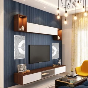 Wood acoustic panel with foam, sound absorber and diffuser, sound panel for studio, HI-FI room and home cinema, square acoustic panel