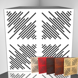 Acoustic decorative corner bass trap Ecowave-takes away the echo, removes reverberation 19.7x19.7x4.05 inch