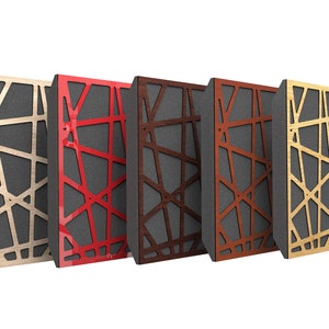 Acoustic decorative panel for sound absorption and sound diffusion Ecosound Ecoart