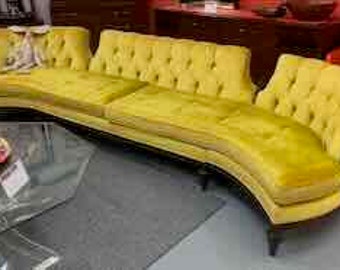 Hollywood Regency Serpentine Sofa