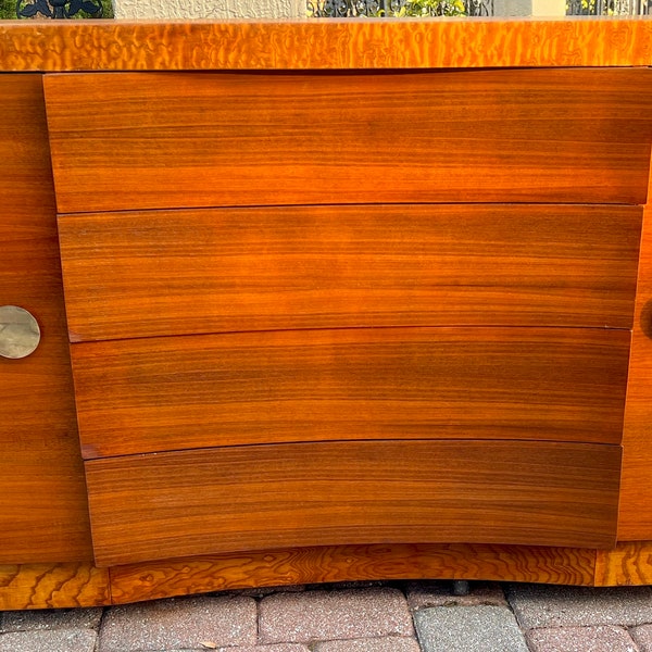 Exotic, Unique  MCM Deco Tri-Bond III Dresser & Mirror