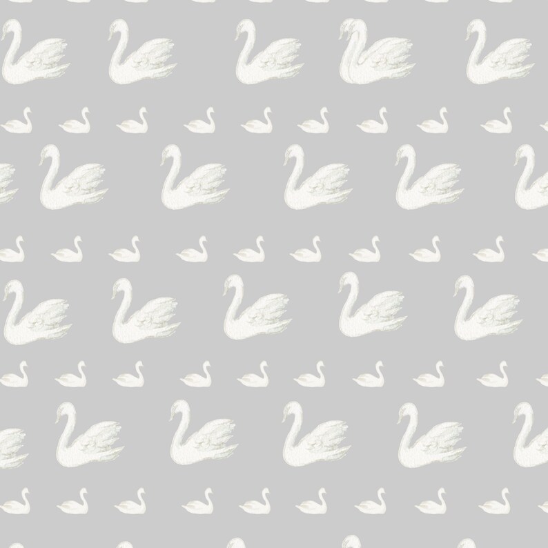Swans Baby Blanket Cotton Crib Sheet Girl Baby Shower Crib Sheet Grey Crib Sheet Girl Nursery Swan Crib Sheet Swan Nursery
