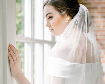 minimalist wedding veil, soft modern bridal veil | CLARA