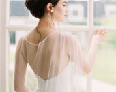 wedding cape, bridal cape, shoulder veil, shoulder cape, bridal cover up, strapless cape, bridal cape veil, long bridal cape - ANAIS
