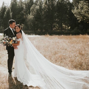 Cathedral wedding veil.