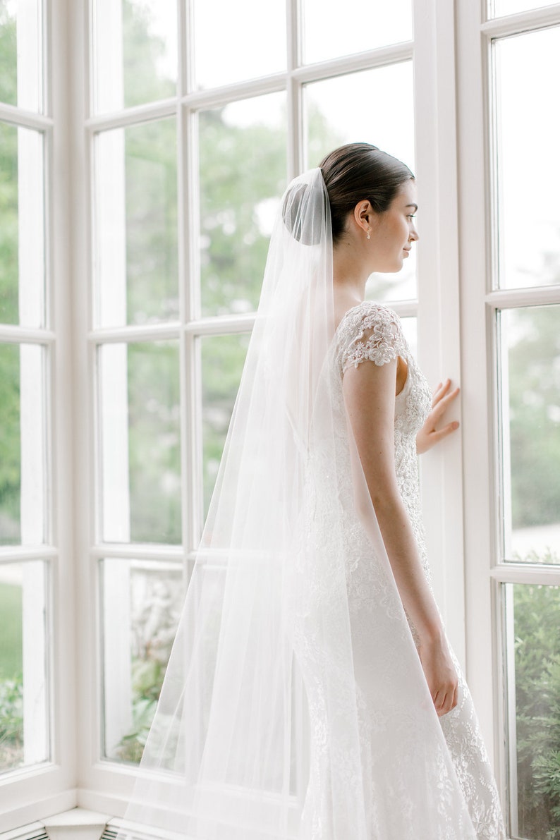 Wedding Veil Cathedral Length Long Bridal Veil Cathedral Etsy